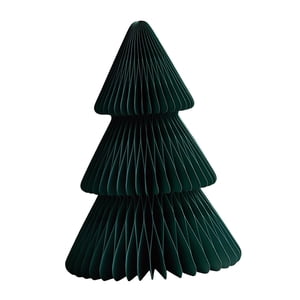 Magideal - Decoración De Árbol De Navidad De Papel, Decoración De Escritorio De Navidad, Regalo De Festival, Adorno De Papel De Panal 3D Para El Hogar, Fiestas, Verde 20 Cm