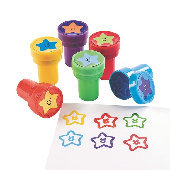 Set de sellos Fun Express Star Stampers Bulk 24, seguros, no tóxicos