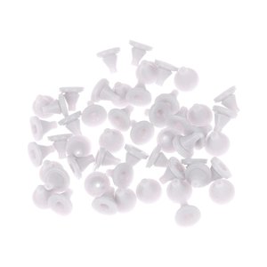 Magideal - 50X Cabezal De Ducha Boquillas De Silicona Con Orificio De Pulverización Universal Duradero Lavado Blanco Salida De Agua Gránulos Accesorios Boquillas