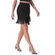 thumbnail image 4 of INSPIRE CHIC Falda de Mujer de Imitación de Gamuza con Flecos de Cintura Alta Vintage Casual Mini Faldas XS Negro, 4 of 6