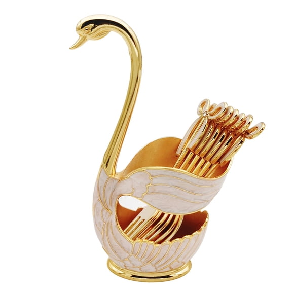 Cisne Vajilla Soporte Base Cubiertos Palillos Tenedores Cubiertos Juego Oro