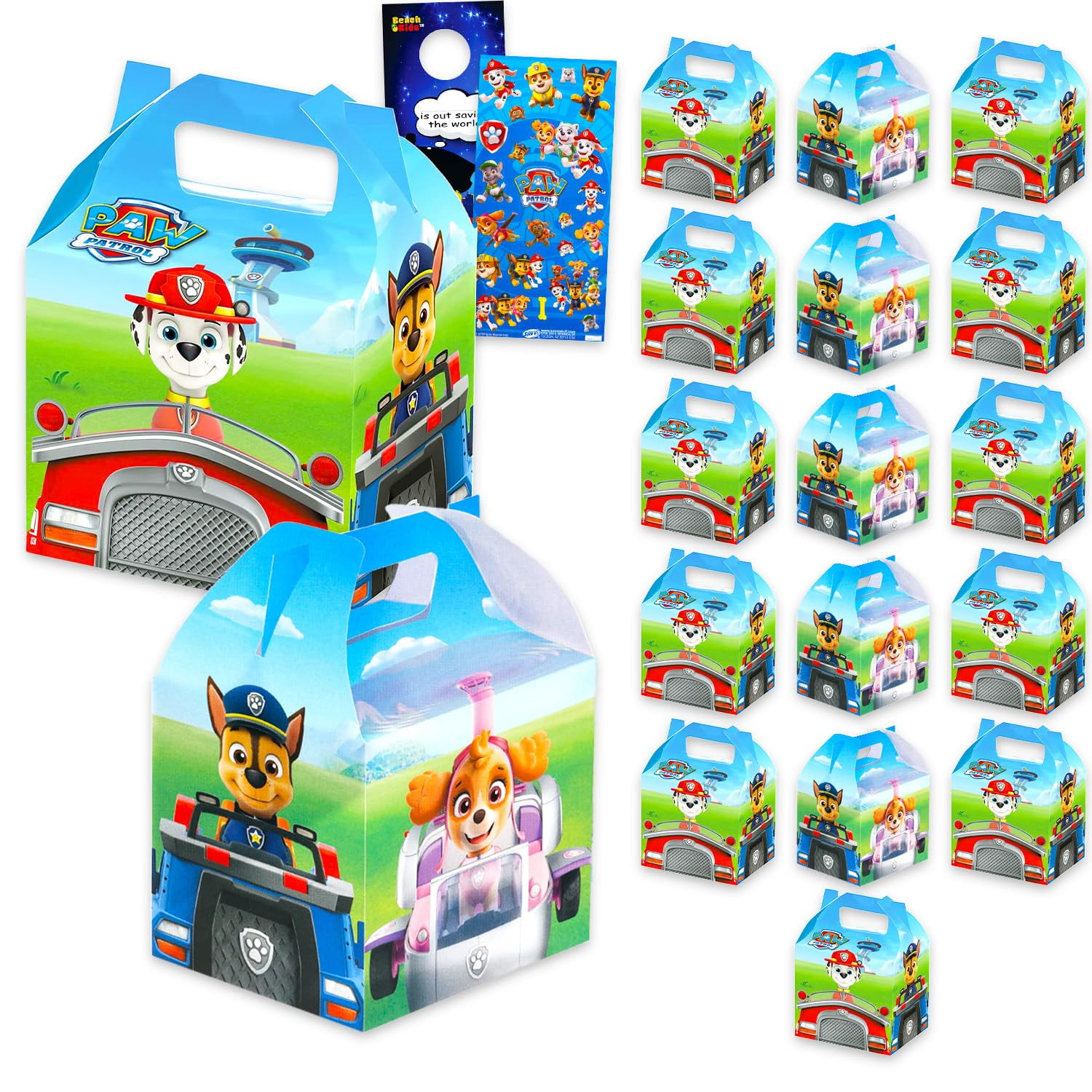 Paw Patrol - Set De Cajas De Regalos Para Celebraciones De La Patrulla Canina Con 16 Cajas De Obsequios