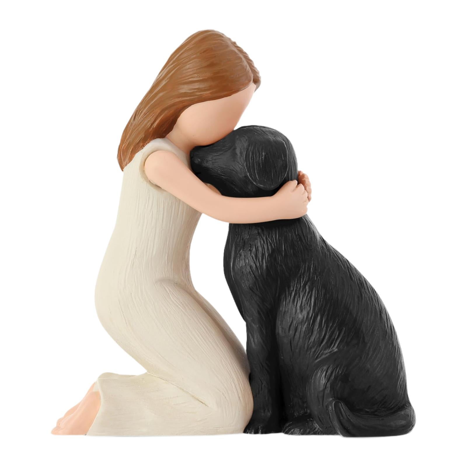 Bothyi - Figura Decorativa De Perro Niña, Escultura Artística Para Escritorio, Oficina, Interior