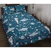 Milsleep - Simpático Juego De Cama Con Estampado De Tiburones