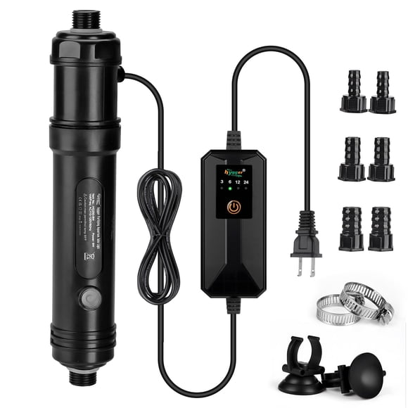 Luz UV hygger 9W con temporizador para acuarios de 60‑100 galones (hasta 380 L)