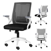 Vidita - Silla Carla Ergonómica Asiento De Memoria Silla De Oficina Blanco