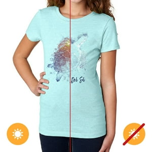 Delsol - Camiseta Para Niños - Tortuga Salpicada - Azul Hielo De Para Niños - Camiseta (Ym)