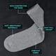 thumbnail image 5 of Calcetines Diabetic Crew Para Hombre Paquete De 6 Negros, 5 of 6