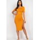 thumbnail image 2 of Vestido Midi Con Dobladillo Dividido Y Fruncido Lateral Con Cordón, 2 of 2