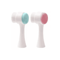 Genérico - Cepillo De Limpieza Facial Doble Cara Exfolia Y Limpia