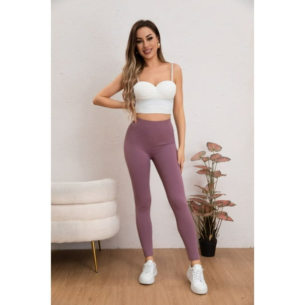 Calza Lycra Premium Mujer Tiro Alto Deportivo Casual. Colores 018