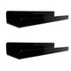 thumbnail image 3 of Estantes De Pared Flotantes De Acrílico De 2 Piezas Estantes De Repisa De Pared Modernos Para Dormitorio Negro, 3 of 5