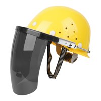 Ioensy - Protector Facial Con Casco Protector Para Minería, Poda, Industria Mecánica, Visera Gris