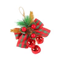 Magideal - Bells Bow Ornament Novedad Artesanía Decoraciones Navideñas Para Fiestas 3 Rojo