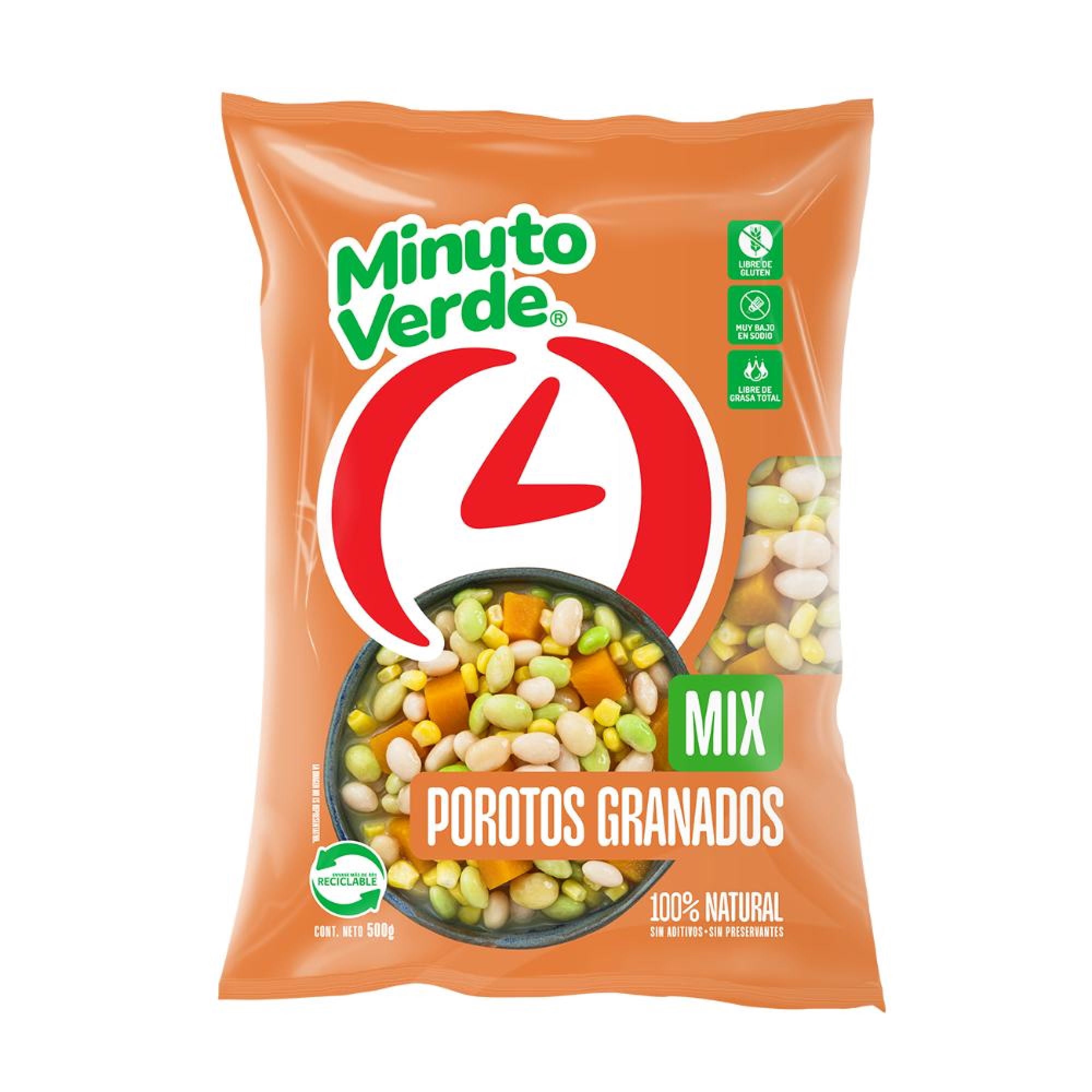 Mix Porotos Granados Congelados 500 g Minuto Verde