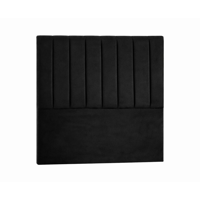 Respaldo 1.5 Plazas Negro Tapizado Premium Felpa | Diseño Moderno Lore Spa