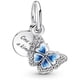 thumbnail image 3 of Charm Pandora Mariposa Azul Doble Dije Plata Esterlina, 3 of 3