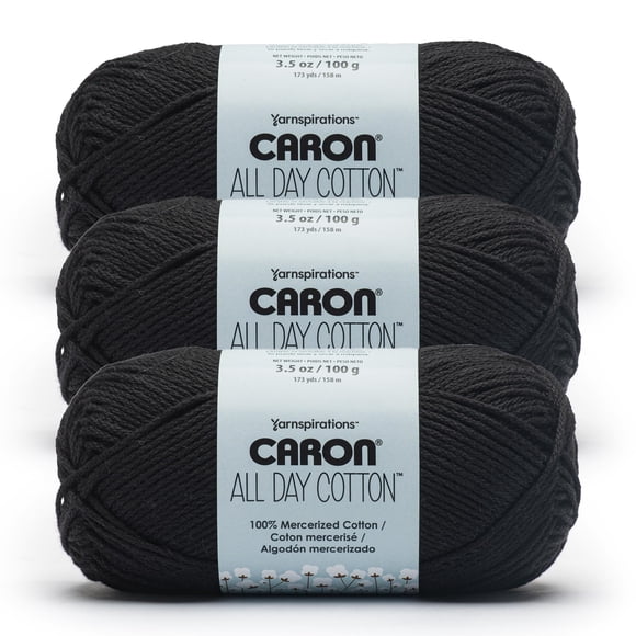 Algodón para todo el día de Yarn Caron, 100% algodón mercerizado, 158 m, 100 g