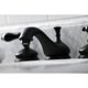 thumbnail image 4 of Grifo de baño Kingston Brass Duchess de instalación amplia, negro mate, 4 of 8