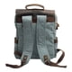 thumbnail image 2 of Mochila unisex vintage en lona aguamarina y cuero, 2 of 5