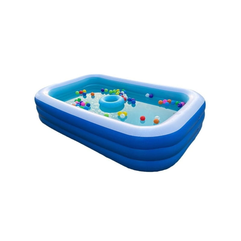 Babyluna - Piscina Inflable Familiar 200x125x50cm Fondo Antideslizante + Inflador