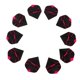 thumbnail image 2 of Accesorio De La Cola De Los Vuelos Del Dardo De La Forma Estándar 10pcs Para Los Juegos Del Dardo Rosado, 2 of 5