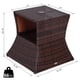thumbnail image 5 of Mesa auxiliar Outsunny de ratán para exteriores de 2 niveles con orificio para sombrilla, 5 of 7