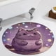 thumbnail image 5 of Gato Pusheen Alfombra Redonda de Felpa Coral, Antideslizante, No Desprende Pelusas, Lavable y Duradera para Salón, Dormitorio y Habitación de Niños 60cm, 5 of 6