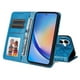 thumbnail image 5 of Funda tipo cartera FOXDOCK para Samsung Galaxy A35 , diseño girasol en relieve, cuero PU, cierre magnético, soporte y tarjetero, 5 of 5