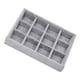 thumbnail image 5 of Caja De La Bandeja De Exhibición De La Joyería Apilable De Terciopelo Gris Para La Joyería 12 Grid, 5 of 5
