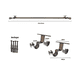 thumbnail image 2 of Set Barras para Cortina Doble 16/19 Mm Extensible 120-210 Cm A Techo Bronce Bola, 2 of 2