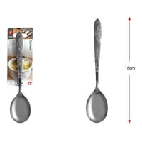 Genérico - Cuchara Redonda 100% Acero, 18 Centímetros.