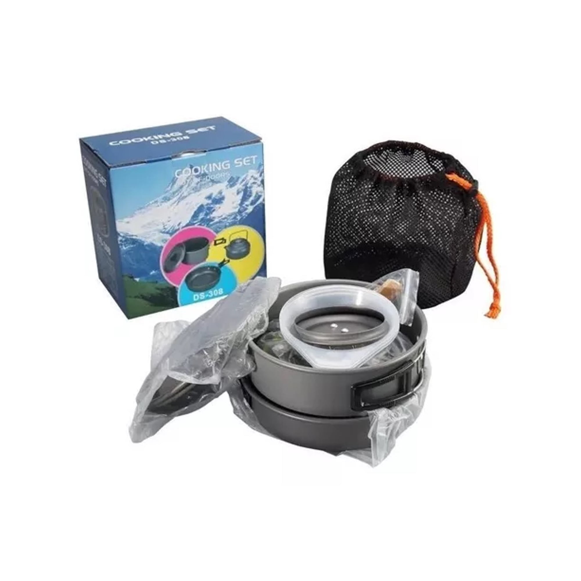 Genérico - Set Ollas Outdoor Camping Cocinilla Utensilios