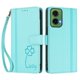 thumbnail image 3 of Funda Cartera Trébol para Motorola Moto G35 5G con Ranuras Tarjetas y Carga Inalámbrica Verde menta, 3 of 6
