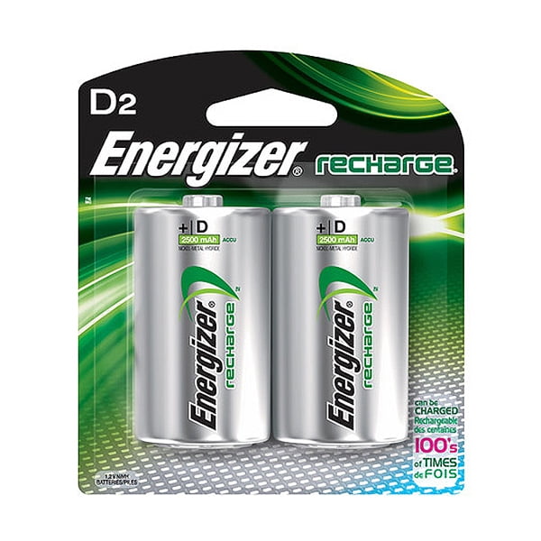 Energizer - Pila Recargable Tamaño D 2 Unidades
