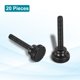 thumbnail image 3 of Tornillos de pulgar moleteados Uxcell M4x25mm, tornillos de pulgar de cabeza plana de acero negro, pernos de cabeza moleteada métrica con perillas de agarre de hombro, 20 piezas, 3 of 7
