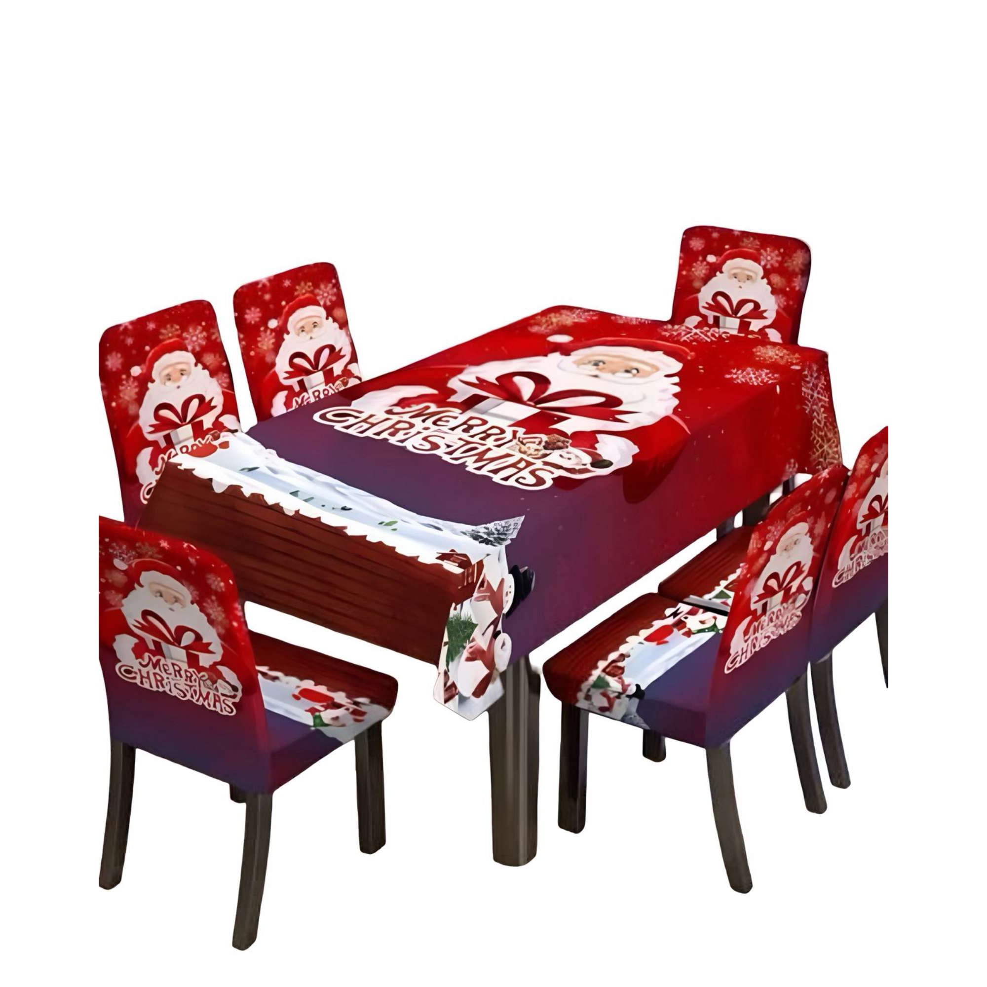 Rouss - Set De Mantel Mas 6 Fundas De Sillas Navidad 03
