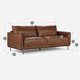 thumbnail image 3 of Sofá Rosen Westwood 3 Cuerpos Cuero Camel, 3 of 10