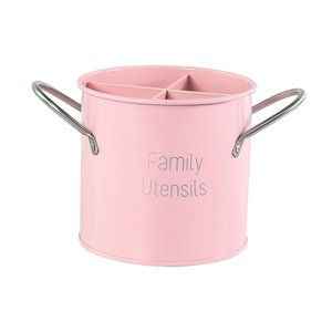 Magideal - Jaula Para Palillos, Estante De Almacenamiento De Vajilla, Portátil, 4 Compartimentos Con Asa, Estante Para Cubiertos, Soporte Para Utensilios De Coci Rosa