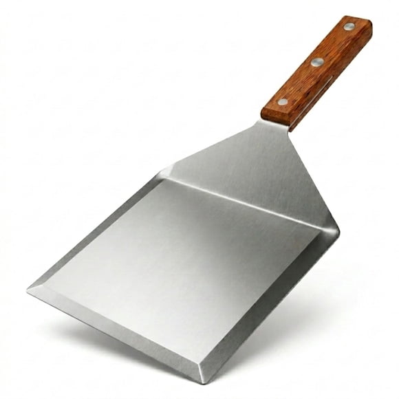 Espátula de cocina Homi styles 15x13 cm, borde biselado, mango de madera