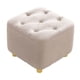 thumbnail image 3 of Reposapiés pequeño, asiento acolchado resistente, almohadillas silenciosas para el suelo, taburete otomano, reposapiés para apartamento, hogar, sofá, beige, 3 of 5
