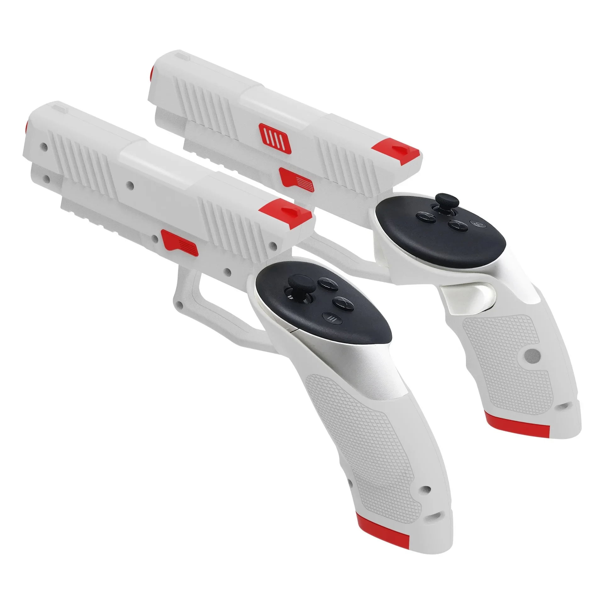 Genérico - Adecuado Para Meta Quest 3 Pistola Doble Experiencia Virtual Mejorada Para Quest 3s Accesorios Vr Gafas Mango Pistola Caso-blanco