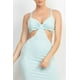 thumbnail image 2 of Vestido Largo con Aberturas Laterales en Tono Menta Polvoriento L, 2 of 5