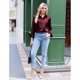 thumbnail image 3 of Blusa satinada Zeagoo para mujer con botones, 3 of 3