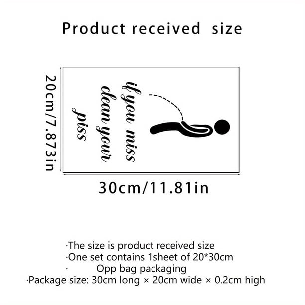 1pc Clean Your Piss Toilet Sticker - Self-Adhesive Wall Decal for Bathroom Decor and Reminder