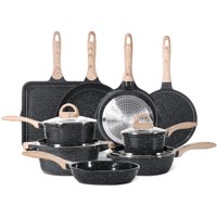 Juego De Utensilios De Cocina Jeetee Ceramic Grey 24 Piezas De Inducción