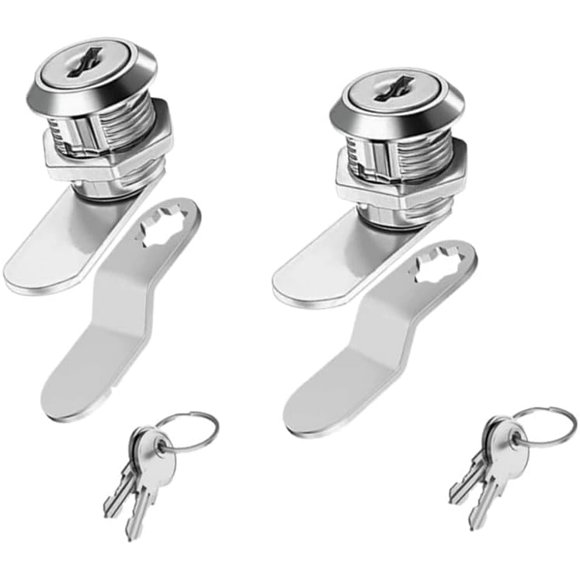 Cerraduras de leva para gabinete Lhazemu, paquete de 2, con llave igualada, 2,9 cm