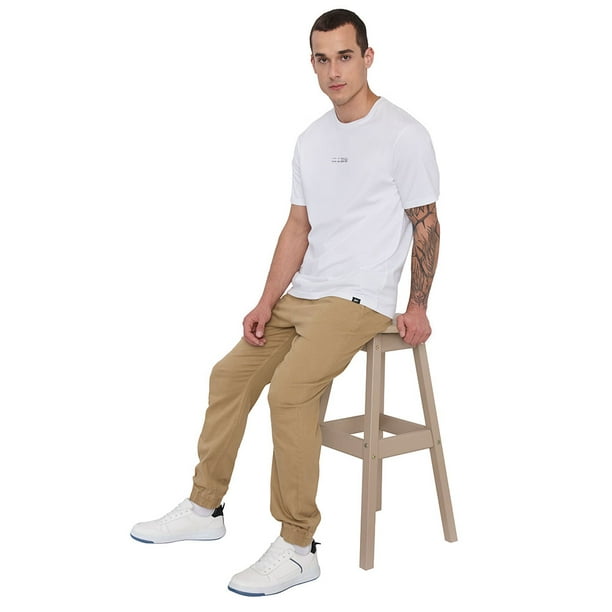 Jogger Hombre Twill Color Camel Corona