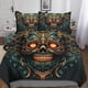 thumbnail image 1 of Juego de ropa de cama con calaveras y flores, funda nórdica de microfibra suave, funda de edredón con esqueleto malvado con diseño de impresión 3D para niños, adolescentes y adultos, juego d, 1 of 3