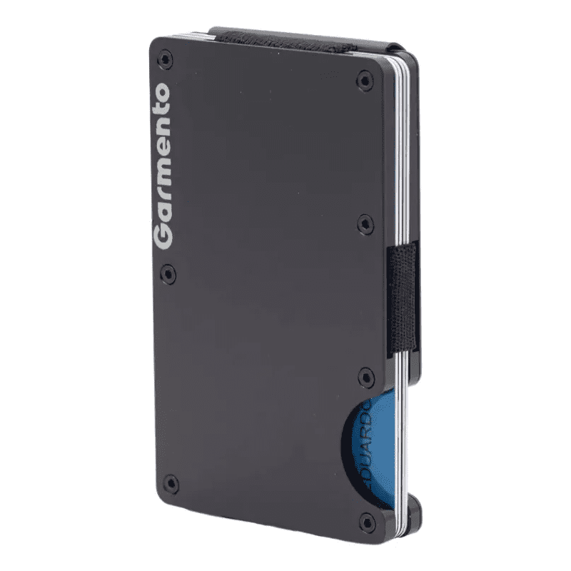 Garmento Billetera Metálica Con Clip Indestructible Rfid Negro